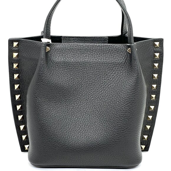 Valentino Garavani Rockstud Studded Small Leather Tote Crossbody Bag - Picture 6 of 16